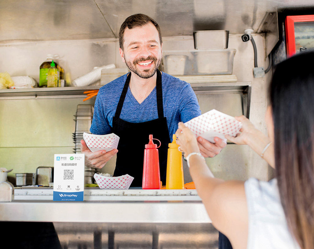 Merchant using QR payment